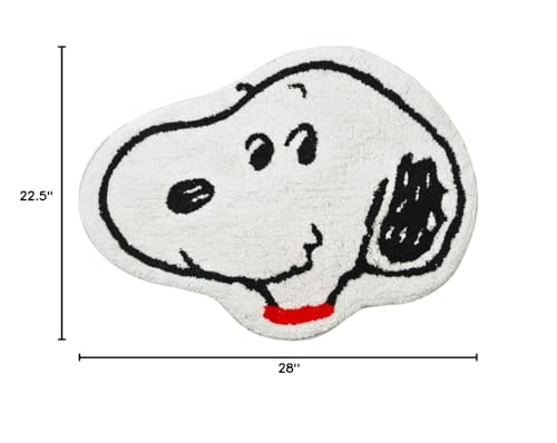 Collectibles Peanuts Snoopy 100% Cotton Non Slip Plush Bathroom Mat Rug (Officially Licensed Product) by Franco - color: Peanuts