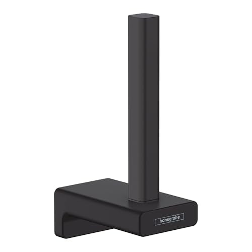 hansgrohe AddStoris Spare Roll Holder in Matte Black 6-inch Accessories in Matte Black, 41756670 - color: Matte Black