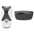 Toothbrush Holder Toothpaste Dispenser Set, Wall Mounted Automatic Hands-Free Toothpaste Dispenser, for Family Washroom Bathroom(黑色)
