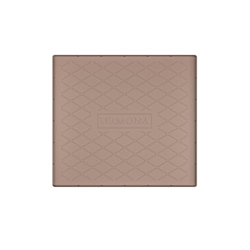 URMONA 22" x 19" Waterproof Silicone Mat in Multiple Sizes & Colors, Under Sink Mat for Kitchen & Bathroom, Pet Food Pad for Dogs & Cats, Kitchen Cabinet Liner, Multi-Purpose for Storage(Khaki) - color: Khaki, size: 19"W x 22"L