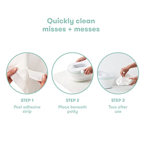 Frida Baby Potty Mess Mats, Disposable, Super-Absorbent Floor Pads for Easy Cleanup, 20 Count - size: 20 Count, style: Potty Mess Mats