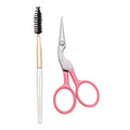 Tweezerman Exclusive Eyebrow Shaping Scissors & Brush Tea Rose - color: Tea Rose
