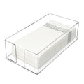 Acrylic Guest Towel Napkin Holder | Hand Towels Holder for Bathroom, Guest Towels Storage Tray for Kitchen, Parties, Weddings, Events (0.1" Thickness)