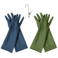 HOMSSEM Dishwashing Gloves - 2 Pairs Premium Rubber Gloves for Cleaning - Urban Gray, Green, Blue - color: Blue + Green - Medium