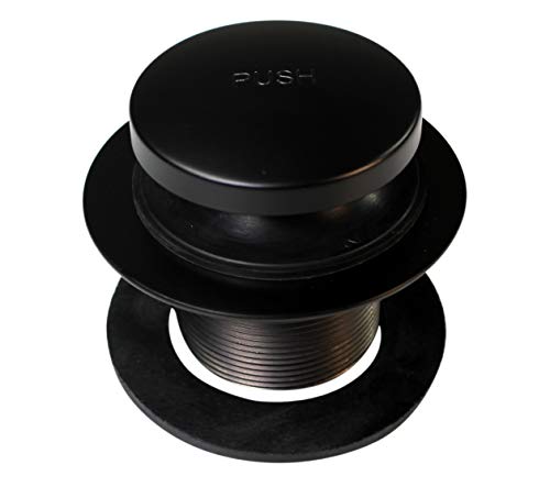 Westbrass A931K-12 Universal 1-3/8" Fine Thread Tip-Toe Bathtub Drain Plug Trim Set with One-Hole Overflow Faceplate and 1-1/2" Adapter Bushing, Oil Rubbed Bronze - color: Oil Rubbed Bronze