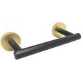 RARXTR Black and Gold Toilet Paper Holder SUS304 Stainless Steel Double Post Pivoting Toilet Paper Roll Holder Wall Mounted Tissue Holder for Commercial Bathroom RV Matte Black & Brushed Brass Finish - color: Black and Gold, size: Wall Mount