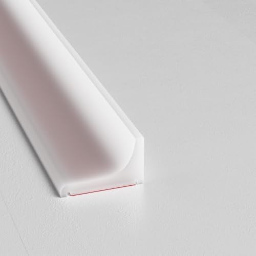 Silicone Shower Threshold Water Dam, Kitchen Sink Splash Guard, Shower Barrier Water Dam(118inch) | Flexible peel-and-stick water barrier for shower thresholds, sink edges, and countertops; 118 x 0.79 x 0.47 in - color: Transparent, style: 98Inch