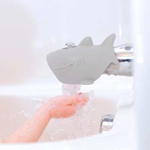 Nuby Bathtub Safety Spout Guard - Compatible with Most Standard Faucets - Bath Toys - Shark - style: Shark