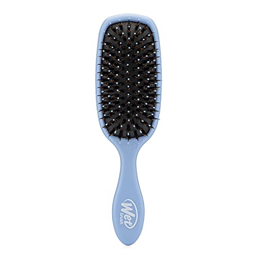 Wet Brush Shine Enhancer Hair Brush, Sky - Exclusive Ultra-soft IntelliFlex Bristles - Natural Boar Bristles for All Hair Types - For Women and Men, Wet and Dry Hair - color: Sky, size: 1 Count (Pack of 1)