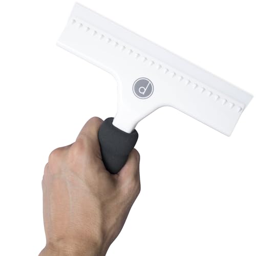 Squeegee for Shower Door, Car Windshield, and Glass Window - 2 Extra Silicone Replacement Blades - Foam Handle - Shower Squeegee - White - color: White, size: Plastic
