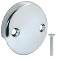 2 Hole Universal Bathtub Overflow Drain Face Plate, Chrome, 1 Pack | Replacement Overflow Plate, 2 Hole Tub Drain, Matching Screws Included, For Plumbing Professionals - style: Chrome-2 Hole