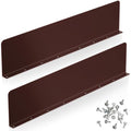 2 Pcs Gutter Valley Splash Guards Downspout Diverter Roof Rain Diverter Roofing Gutter Guards with 20 Pcs Matching Gutter Screws Rain Gutter Guards for Corner House, Brown (Straight Style) - style: Straight Style