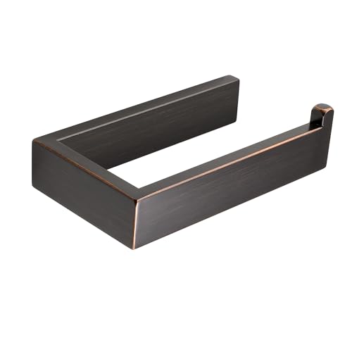 SAYAYO Oil Rubbed Bronze Toilet Paper Holder Wall Mount, Brushed Bronze Toilet Tissue Holder for Bathroom, RV TP Holder Square, SUS304 Stainless Steel 6 Inch - color: Oil Rubbed Bronze