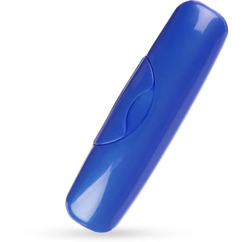 RADIUS Toothbrush Travel Case for Big Brush/Original/Scuba Brushes, BPA-Free Recycled Plastic, Portable for Bathroom, School, Home, Camping-Sapphire Blue (ONLY fits the Big Brush/Original/Flex/Scuba) - color: Sapphire Blue, size: 6.88H - 1.5W - 2L (in)