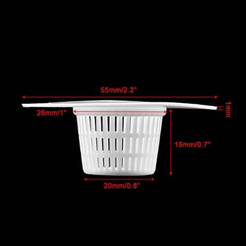 uxcell Bathroom Plastic Drain Hair Stopper Strainers Sink Drainer Screen Net White 4pcs