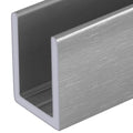 Brixwell SDCD38AB-CCP4 Brushed Anodized 3/8" Fixed Panel Shower Door Deep U-Channel - 4 inch Sample - color: Brushed Anodized, size: 4 Inch - Sample