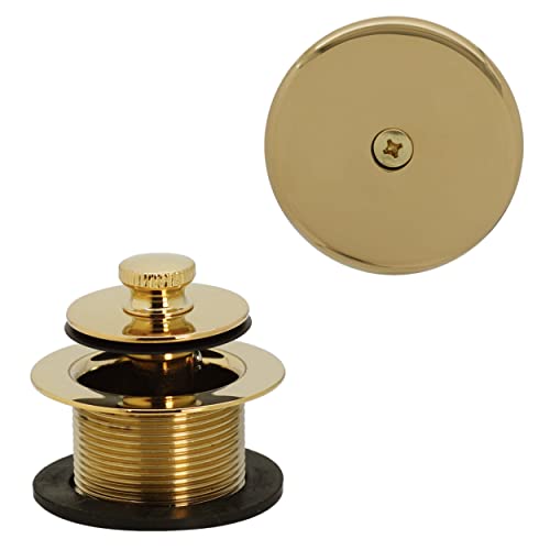 Westbrass Pull & Drain Sch. 40 PVC Bath Waste with One-Hole Top Elbow, Polished Brass, D49721-03 - color: Polished Brass, size: 1 Pack