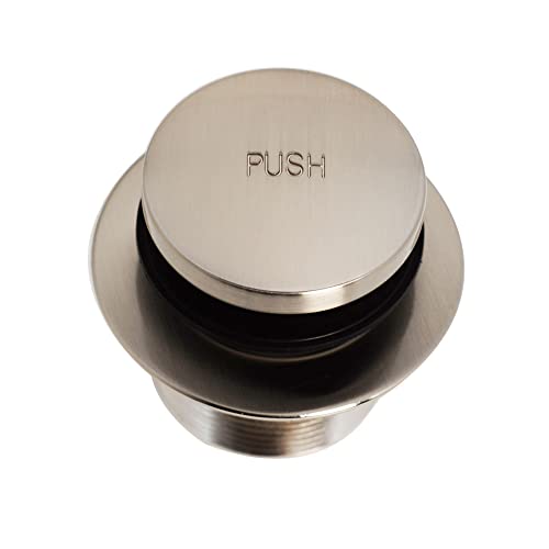 Westbrass R93-2-20 1-1/2" Coarse Thread Tip-Toe Bathtub Drain Trim Set with 2-Hole Overflow Faceplate, Stainless Steel - color: Stainless Steel, size: 1-Pack