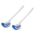 Toilet Brush Bowl Brush Bathroom Brush Under Rim Toilet Brush Scracth-Free Curved Good Grip Easy to use deep Cleaning No Scratching, Anti-Splashing Easy to Store (2pc White) - color: White