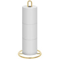 Gold Toilet Paper Holder Stand, OBODING, Freestanding Toilet Paper Holder for Storing 3 Rolls of Toilet Papers (Gold) - color: Gold
