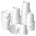 3 oz 50 Pack Disposable Cups, Small Paper Cups Mouthwash Cups, Espresso Disposable Cup for Bathroom, Snack, Espresso, Mouthwash (White) - color: White, size: 50 Count