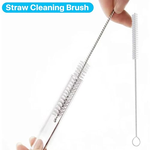 KUTO 12pcs Cleaning Brush Set, Straw Brushes,Hard Bristle Crevice Cleaning for Kitchen, Bathroom, Corner, Window, Faucets, Grout, Cup, Bottle