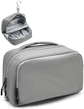 Large Hanging Travel Toiletry Bag for Men Women, Water-resistant Dopp Kit | 6L Large Capacity Wide Open Cosmetic Makeup Bag Bathroom Shower Bags for Toiletries, Grooming, Shaving Organizer Bag - color: Grey