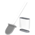RV Toilet Bowl Brush by, Silicone Bristles, Wall-Mounted, Anti-Roll & Anti-Drip Design | Safe for RV Toilets, Travel Trailers, Campers | Durable & Easy to Clean | Made by RVers for RVers - color: White-1