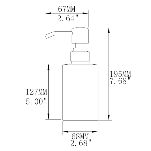 13.5 Oz Clear Glass Soap Dispenser with Rust Proof Stainless Steel Pump, Refillable Liquid Hand Soap Jar for Bathroom, Premium Kitchen Soap Dispenser (Brushed Nickel) - color: Brushed Nickel