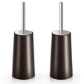 Toilet Brush and Holder, 2 Pack Toilet Brush with 304 Stainless Steel Long Handle, Toilet Bowl Brush for Bathroom Toilet-Ergonomic, Elegant,Durable (Bronze) - color: Bronze