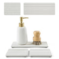 3 Pack Diatomite Stone Sink Tray, Water Absorbing Mat for Kitchen & Bathroom Counter, Quick Dry Soap Dish Makeup Vanity Caddy,Sponge Holder Organizer, Beige - 2pcs of 4.5"x 3.5" and 1pc of 9"x 3.5" - color: 3 Pcs - Beige - 1pc of 9"x 3.5" and 2pcs of 4.5"