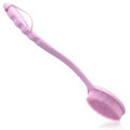 Avilana Silicone Body Scrubber for Shower – SGS Certified Food Grade Dual Sided Bath Brush, Gentle Exfoliating Silicone Loofah Alternative, Sensitive Skin Body Brush (Pink, Long Handle) - color: Pink, size: Long Handle