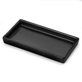 Luxspire Bathroom Vanity Tray, Mini Soap Dispenser, Small Ceramic Perfume and Jewelry Dish, Trinket Holder, Rectangle Candle Tray, Bath Organizer Kitchen Sink Narrow Soap Dish, Black - color: Black, style: Mini