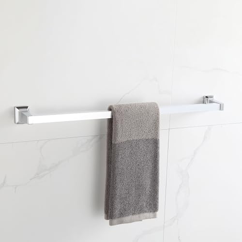 4 Pieces Bathroom Hardware Accessories Set, Stainless Steel 24 inch Towel Bar, Towel Rack, Robe Hook, Toilet Paper Holder for Bathroom Wall Mounted (Chrome) - color: Chrome