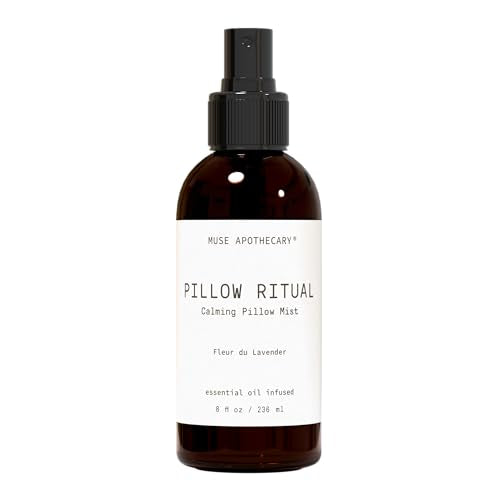 Muse Apothecary Pillow Ritual - Aromatic, Calming and Relaxing Pillow Mist, Linen and Fabric Spray - Infused with Natural Aromatherapy Essential Oils - 8 oz, Fleur du Lavender - size: 8 Fl Oz (Pack of 1)