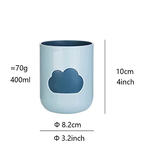 Simple Cloud mouthwash Cup Home Brushing Cup Creative Cute Couple mouthwash Cup. (Dark Green & Light Blue) - color: Dark Green & Light Blue