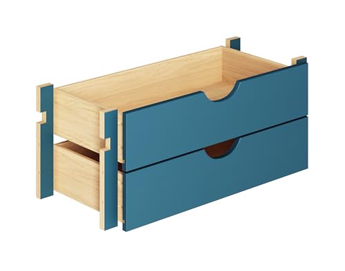 Palace Imports Solid Wood Tall Bathroom Pantry Cabinet with 4 Wooden Doors & Adjustable Shelves, Teal Blue - 100% Eco-Friendly, Renewable, Space-Saving Storage, 71.5" H x 32" W, Made in Brazil - color: Teal Blue
