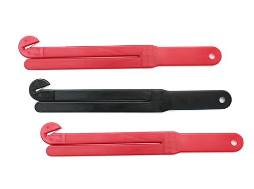 Food Bag Pouch Cutter Opener with Stainless Steel Blade and Squeezers for Kitchens - Squeezers with Cutters Only - 1 Black - 2 Red (3pk) - color: (3PK) 1 Black - 2 Red - Squeezers Only