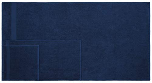 American Bath Towels 100% Cotton 6 Piece Turkish Towel Set, Ultra Soft Absorbent Bathroom Towels, 2 Bath Towel 2 Hand Towels 2 Washcloths, Navy Blue - color: Navy Blue, size: 6 Piece Towel Set XL