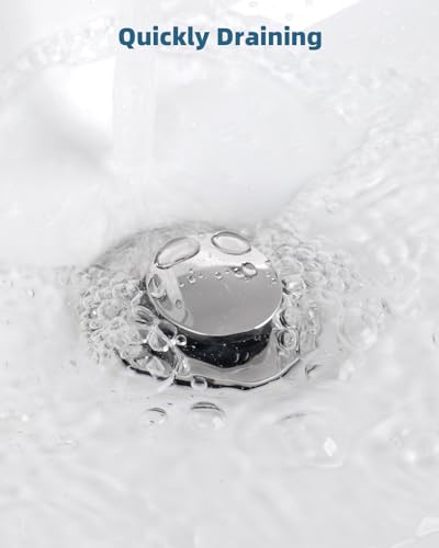 Hygie Rinse Universal Bathroom Sink Drain Stopper with Lift Rod, Chrome | Pop Up Sink Drain with Overflow, Drain Stopper for Vessel Sink, Assembly for Bathroom Faucet - color: Chrome