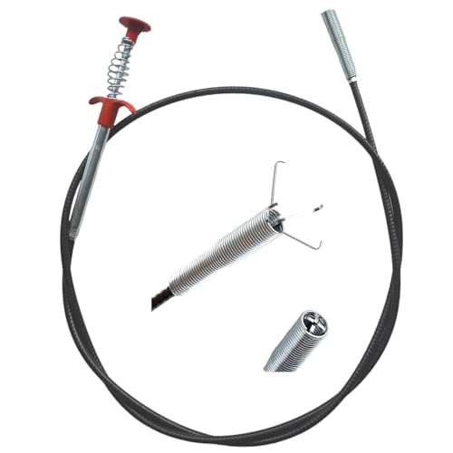 (76 inch) Drain Snake, Drain Clog Remover - Gutter Cleaning Tools Cleaner for Toilet Sewer Shower Kitchen Bathroom Tub Tool, Flexible Grabber Claw Pick Up Reacher - style: 76 IN