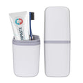 COMNICO Travel Toothbrush Cup Case Portable PP Seal Tooth Brush Holders Cover Multi-Function Toothpaste Storage Container Cup for Home School Camping Business Trip Bathroom(White) - color: White