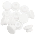 EASYEAH 2 Sizes 17/18 mm T-Shaped Silicone Plugs 11/16 inch Soft Flexible Rubber Stopper in Tube End Cap Cover Waterproof Sealing Hole Plugs for Bottles Pipes, White, 12 Pcs - size: 17-18mm(0.67-0.71")