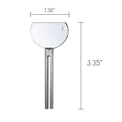 AUEAR, Stainless Steel Toothpaste Tube Squeezers Key Silver for Home Hair Dye (Set of 4) - color: Silver