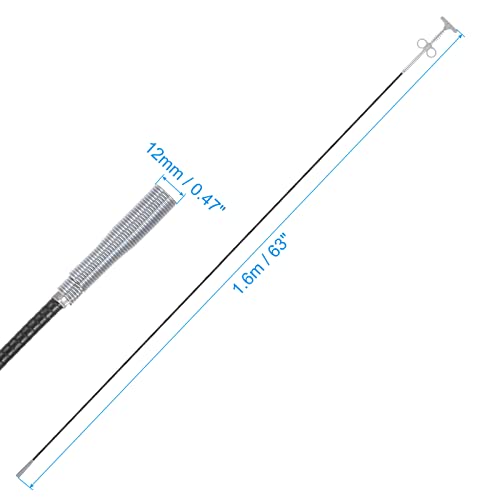 HARFINGTON Flexible Grabber Claw Pick Up Tool 63 Inch 4 Claws Stainless Steel Sewer Cleaning Hook Unclog Sink Sewer Hair Drain Cleaner Tool Sink Unclogger for Toilet Bathtub Sewer Grey - color: Gray, size: 63 Inch