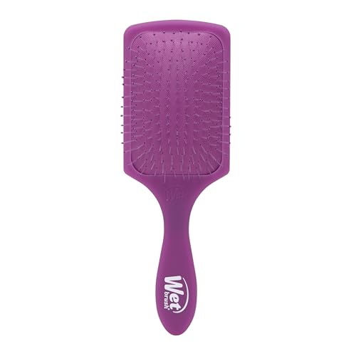 Wet Brush Paddle Detangler Hair Brush, Purple Frost - Ultra-Soft IntelliFlex Detangling Bristles with AquaVent Design - Spread Hair Treatments Evenly - Glides Through Tangles For All Hair Types - color: Purple Frost, size: 1 Count (Pack of 1)