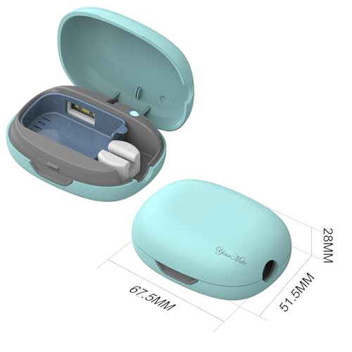 YourMate Rechargeable Toothbrush Sanitizer Case Travel Toothbrush Covers with Holder for Household and Traveling or Business Trip Blue - color: Blue