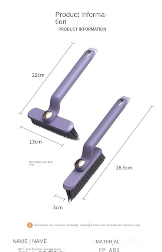 Multifunctional Rotating Cleaning Brush Two-in-One Gap Cleaning Brush Cleaning Brush Bristle Bathroom Tile No Dead Angle Floor Seam Brush Wall (White)