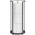 Gypie New Upgrade Free Standing Toilet Paper Storage Holder Stand, Heavy Duty 304 Stainless Steel Base, 3 Roll Capacity Toilet Paper Roll Holder for Bathroom Organization - color: Black