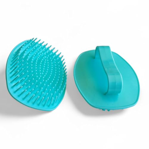 Detangler Hair Brush for Wet & Dry Hair (4×3 in) - Firm Bristle Shampoo Scalp Brush for Shower - Gentle Detangling for Women Men Kids - Multi-Use for Hair Scalp Beard (Light Green) - color: Light Green